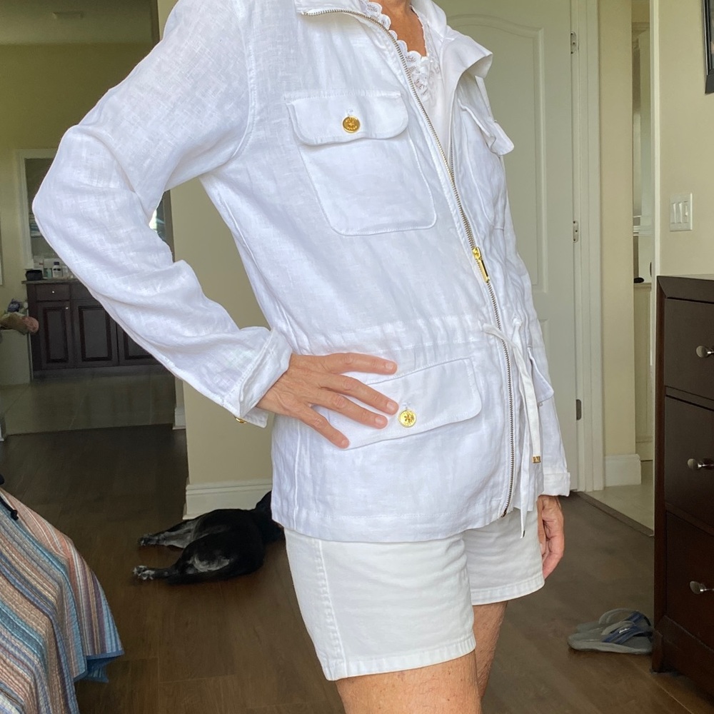 White linen jacket